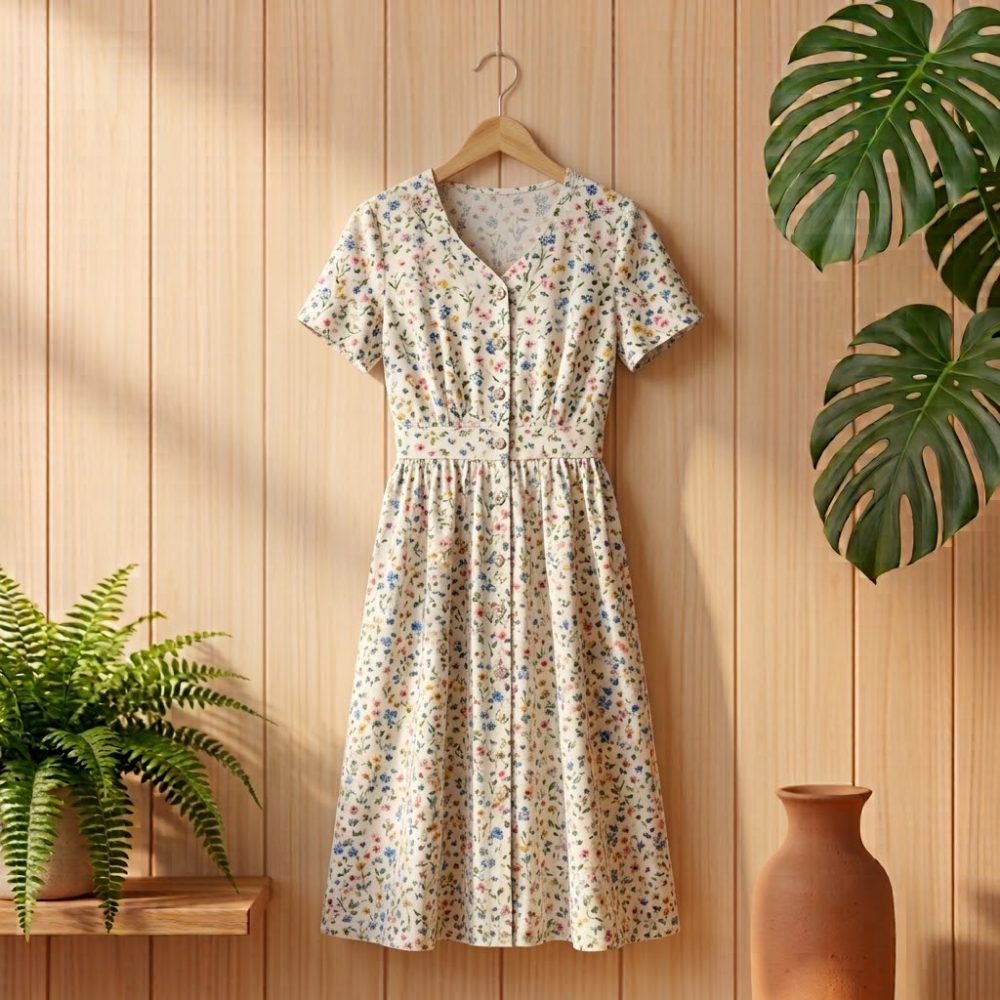 Vestido midi floral